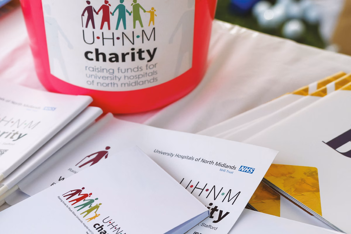 UHNM Charity donations box and brochures